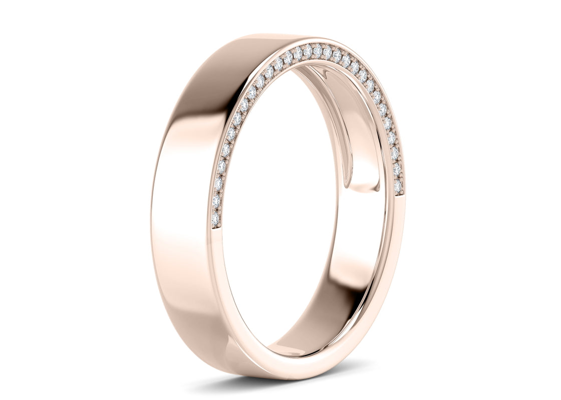 Alexander Rose Gold 18k Lab Grown Wedding Band