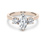 Roma Trilogy Rose Gold 18k Marquise Engagement Ring