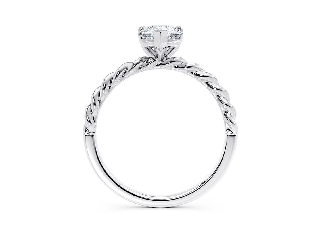 Ascot Solitaire Platinum Pear Engagement Ring
