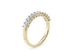 Regent Emerald Half Set Yellow Gold 18k Lab Grown Eternity Ring