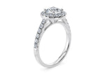 Medici Halo Platinum Round Engagement Ring