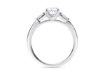 Alexandria Trilogy Platinum Oval Engagement Ring