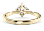 Asteria Compass Diamond Band Yellow Gold 18k Cushion Engagement Ring