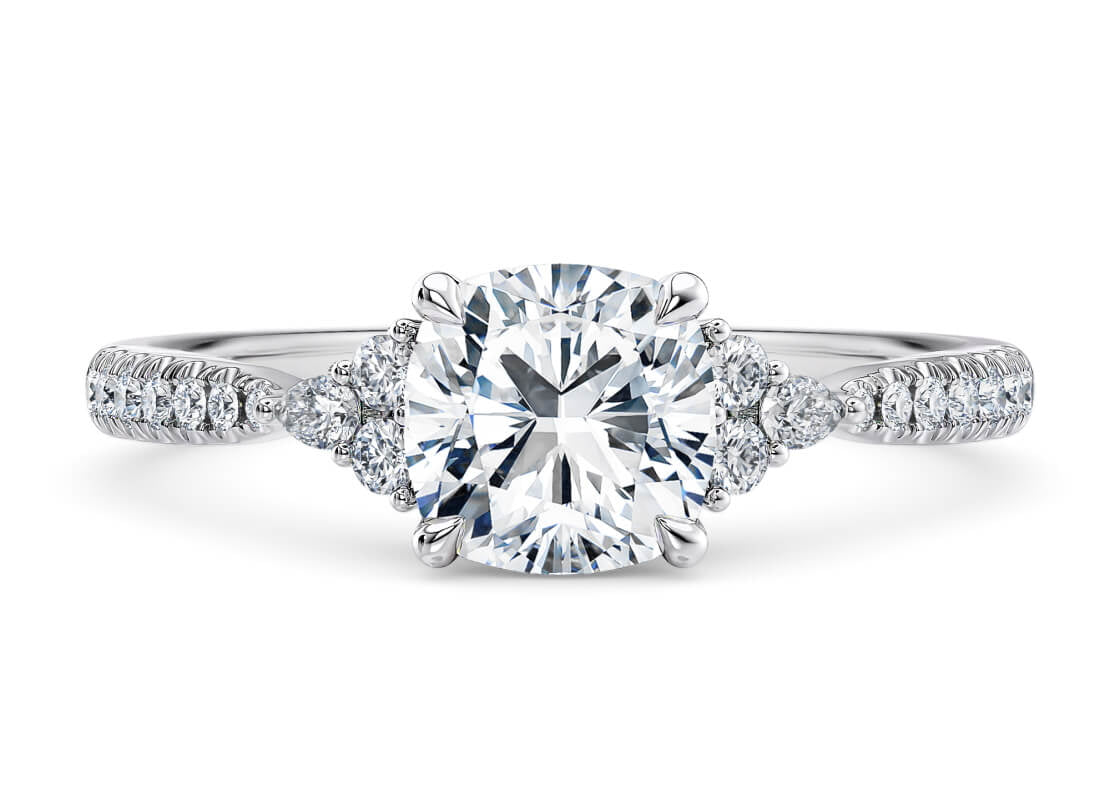 Gaia Vintage Platinum Cushion Engagement Ring