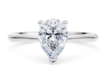 Iris Solitaire Platinum Pear Engagement Ring