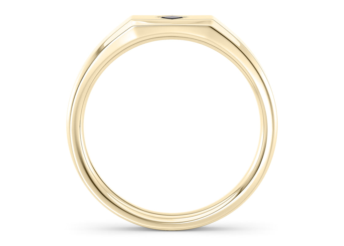 Apollo Noir Yellow Gold 18k Wedding Band