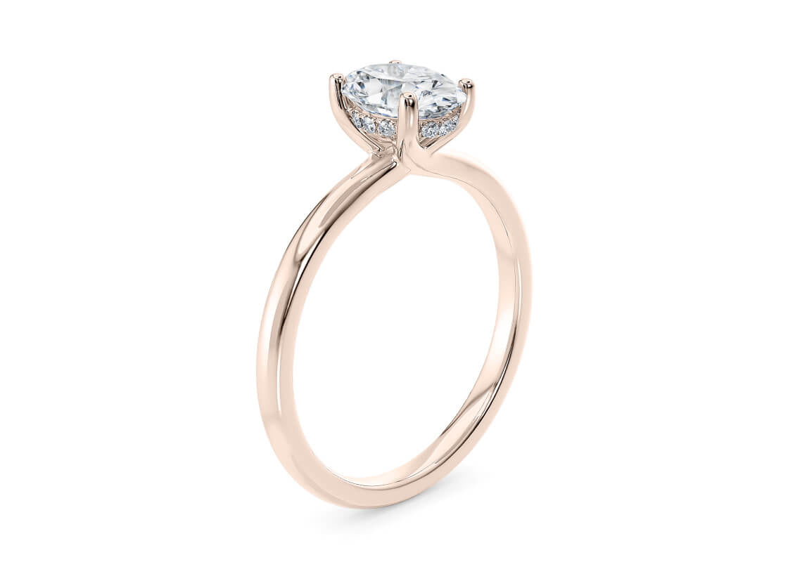 Paloma Solitaire Rose Gold 18k Oval Engagement Ring