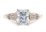 Jasmine Vintage Rose Gold 18k Radiant Engagement Ring