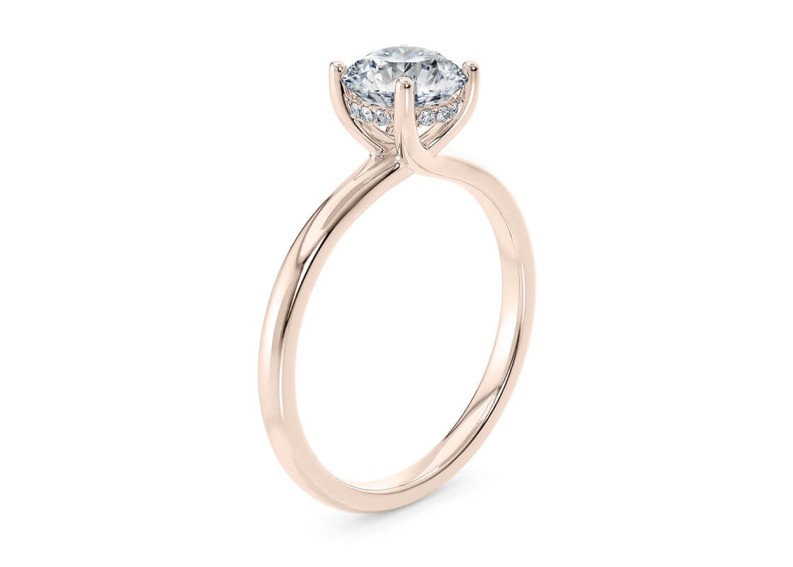 Paloma Solitaire Rose Gold 18k Round Engagement Ring