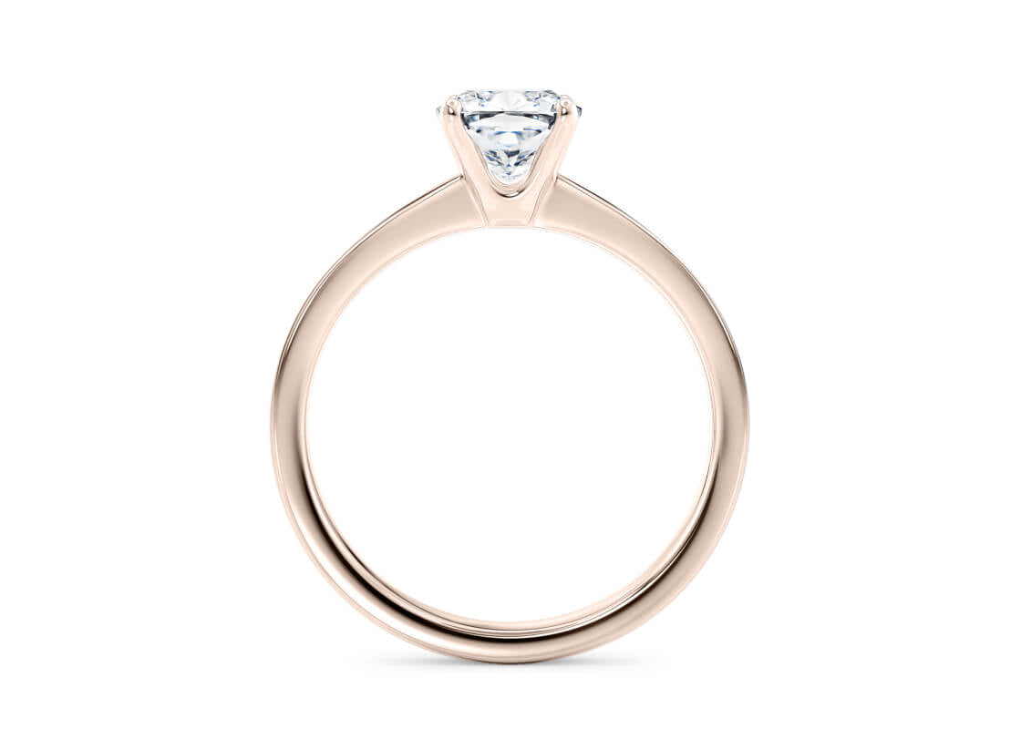 1477 Classic Solitaire Rose Gold 18k Cushion Engagement Ring