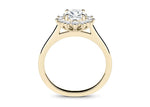 Edwardia Halo Yellow Gold 18k Oval Engagement Ring