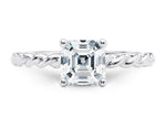 Ascot Solitaire Platinum Asscher Engagement Ring