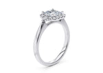 Hampstead Halo Platinum Princess Engagement Ring