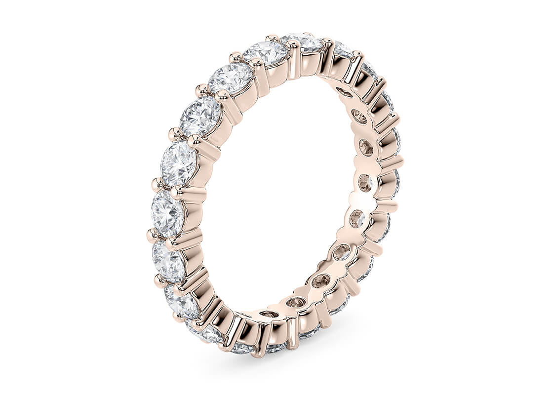 Mayfair Full Set Rose Gold 18k Lab Grown Eternity Ring