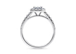 Medici Halo Platinum Emerald Engagement Ring
