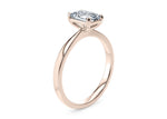 Delicacy Solitaire Rose Gold 18k Emerald Engagement Ring