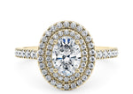 Empress Halo Yellow Gold 18k Oval Engagement Ring