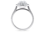 Empress Halo Platinum Round Engagement Ring