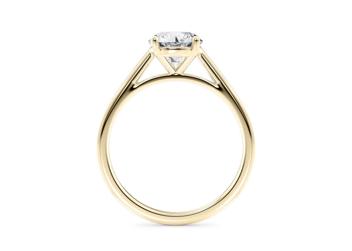 Estella Solitaire Yellow Gold 18k Round Engagement Ring