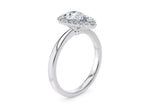Esther Halo Platinum Pear Engagement Ring