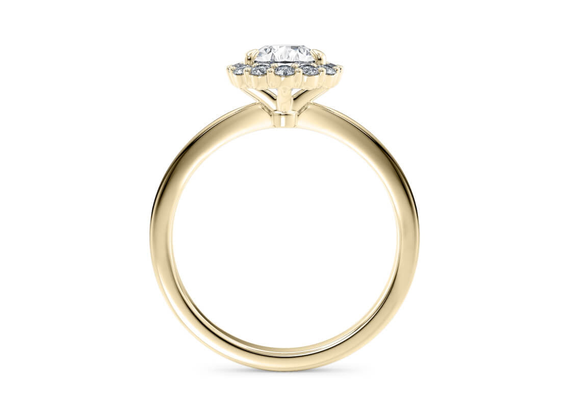 Esther Halo Yellow Gold 18k Pear Engagement Ring