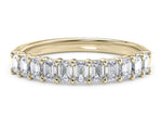 Regent Emerald Half Set Yellow Gold 18k Lab Grown Eternity Ring