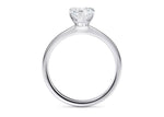 Delicacy Solitaire Platinum Heart Engagement Ring