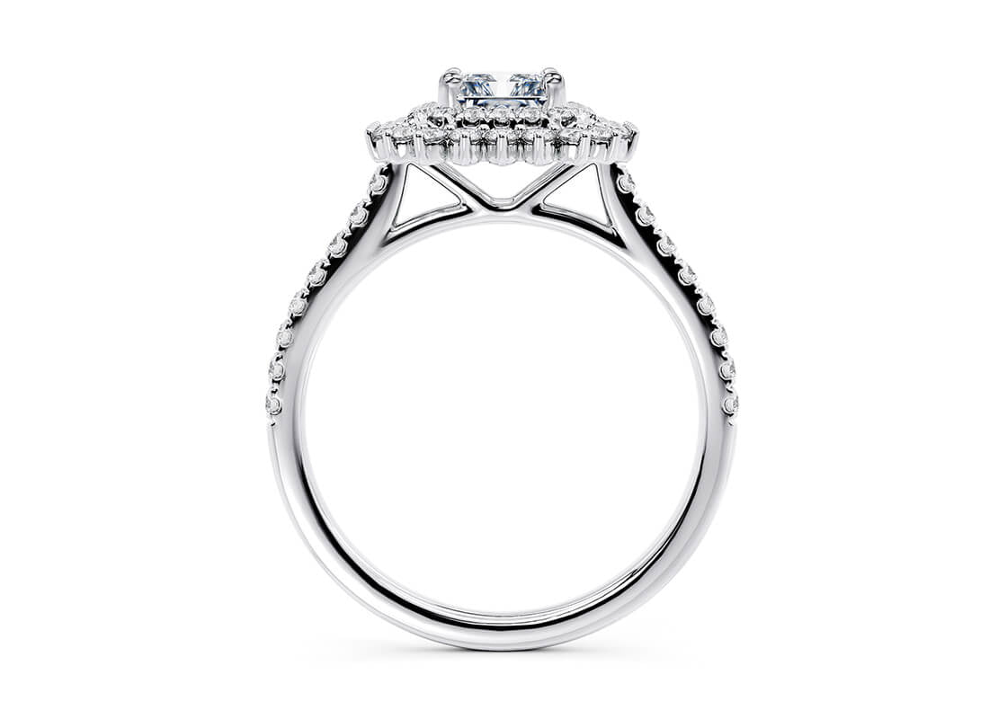 Berkeley Halo Platinum Radiant Engagement Ring