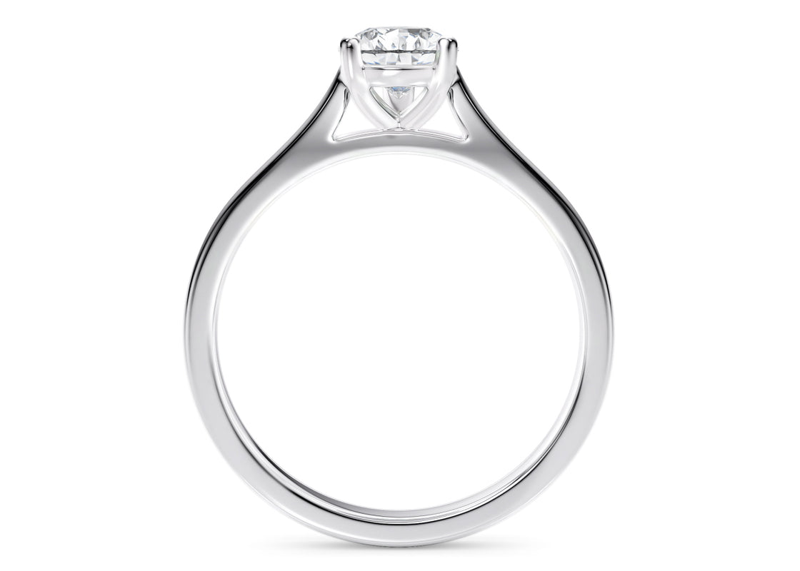 Contour Solitaire White Gold 18k Pear Engagement Ring