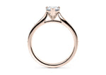 Victoria Diamond Band Rose Gold 18k Pear Engagement Ring