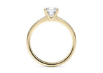 Delicacy Solitaire Yellow Gold 18k Asscher Engagement Ring