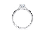 Thea Diamond Band Platinum Asscher Engagement Ring
