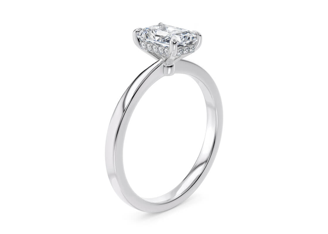 Starlight Solitaire Platinum Radiant Engagement Ring