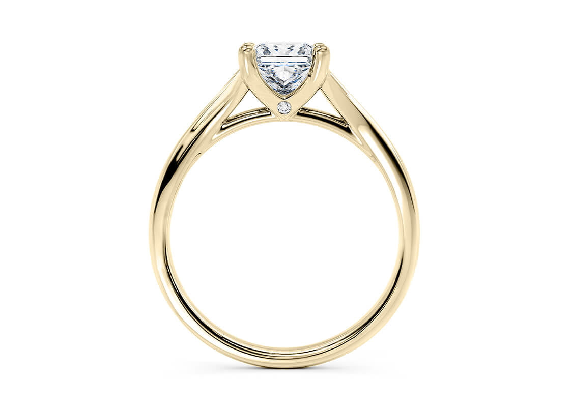 Hanover Solitaire Yellow Gold 18k Princess Engagement Ring