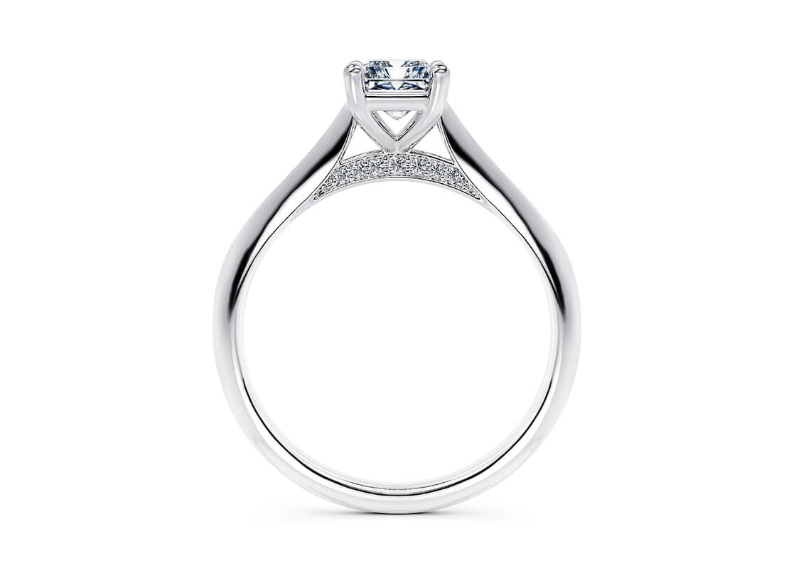 Iris Solitaire Platinum Radiant Engagement Ring