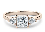 Barcelona Trilogy Rose Gold 18k Princess Engagement Ring