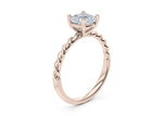 Ascot Solitaire Rose Gold 18k Cushion Engagement Ring