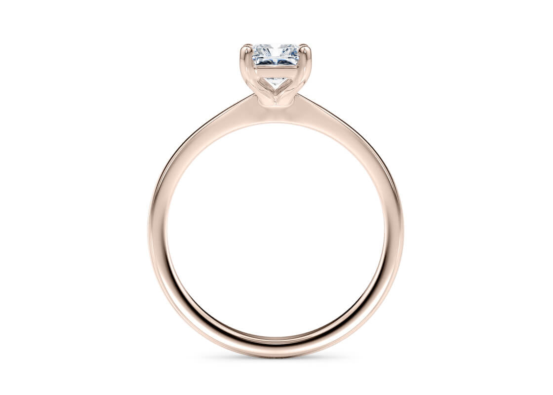 1477 Classic Solitaire Rose Gold 18k Radiant Engagement Ring