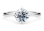 Starlight Compass Solitaire Platinum Round Engagement Ring