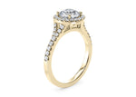Battersea Halo Yellow Gold 18k Round Engagement Ring