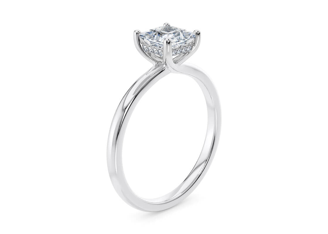 Paloma Solitaire Platinum Princess Engagement Ring
