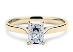 Contour Solitaire Yellow Gold 18k Radiant Engagement Ring