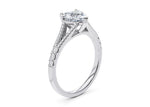 Oxford Diamond Band Platinum Heart Engagement Ring