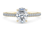 1477 Vintage Yellow Gold 18k Oval Engagement Ring