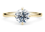 Starlight Compass Solitaire Yellow Gold 18k Round Engagement Ring