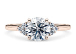 Rosa Vintage Rose Gold 18k Round Engagement Ring