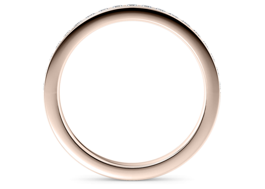 Aurora Rose Gold 18k Half Set Eternity Ring