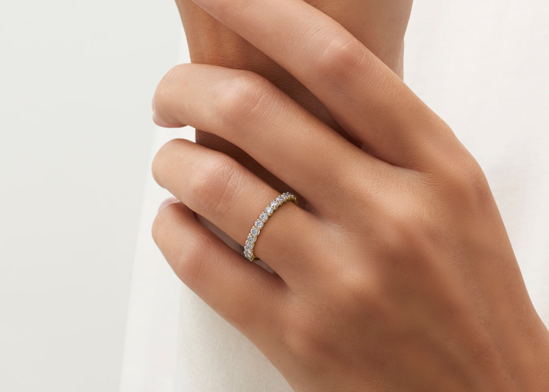 Ballerina Yellow Gold 18k Full Set Natural Eternity Ring