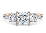 Lisbon Trilogy Rose Gold 18k Princess Engagement Ring