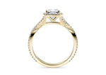 Bellatrix Halo Yellow Gold 18k Cushion Engagement Ring